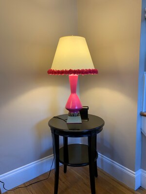 Pink Lamp with Shade - image3